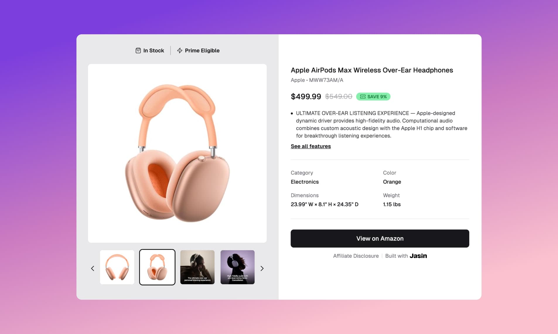 Jasin is Live: Turn Amazon Links Into Product Cards That Convert