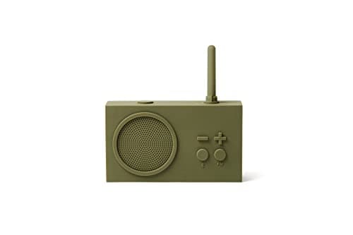 Lexon TYKHO 3 Wireless Bluetooth Speaker and FM Radio, Splashproof and Rechargeable - Khaki