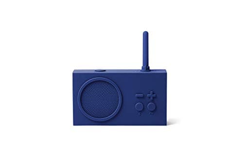 Lexon TYKHO 3 Wireless Bluetooth Speaker and FM Radio, Splashproof and Rechargeable - Dark Blue