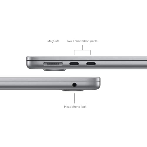 Apple 2024 MacBook Air 13-inch Laptop with M3 chip: Built for Apple Intelligence, 13.6-inch Liquid Retina Display, 16GB Unified Memory, 256GB SSD Storage, Backlit Keyboard, Touch ID; Space Gray - View 5