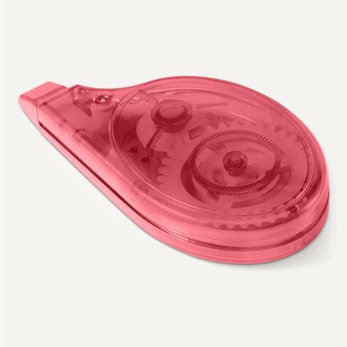 Amazon Basics White Out Correction Tape with Dispenser, 2-Count Pack, Fast, Clean and Easy to Use Tear-Resistant Tape Office or School Supplies, Green, Orange, Purple, Red, Blue - View 5