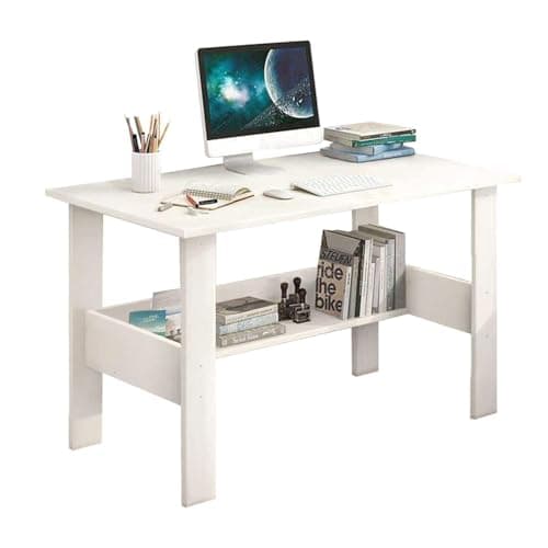 Callas Computer Desk Home/Office Desk | Writing Study Desk | Laptop Table | Modern Simple Desk | Small Desks for Small Spaces | Sturdy Desk for Home, Office, Bedroom, Living Room (ST-09-White) - View 6