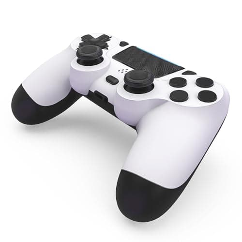 MOVONE Wireless Controller Dual Vibration Game Joystick Controller for Ps4 Controller/Slim/Pro,Compatible with PS4 Console (white+black) - View 2