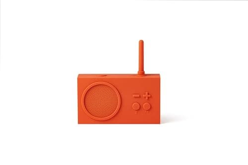 Lexon TYKHO 3 Wireless Bluetooth Speaker and FM Radio, Splashproof and Rechargeable - Orange