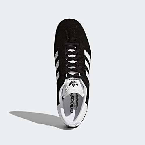 Adidas Originals Men's Gazelle Lace-up Sneaker,Black/White/Gold Met.,13 M US - View 2