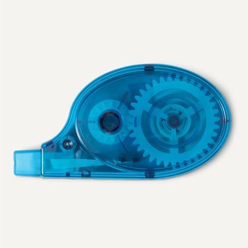 Amazon Basics White Out Correction Tape with Dispenser, 2-Count Pack, Fast, Clean and Easy to Use Tear-Resistant Tape Office or School Supplies, Green, Orange, Purple, Red, Blue - View 3
