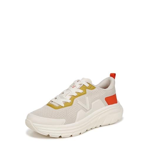 Vionic Women's Walk Max Sneaker, Cream Tangerine Tango, 9