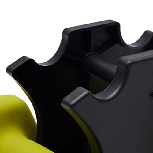 Amazon Basics Neoprene Dumbbell Hand Weights, Rack with 3 Pairs (3, 5, and 8 Pounds), Purple/Green/Yellow - View 4