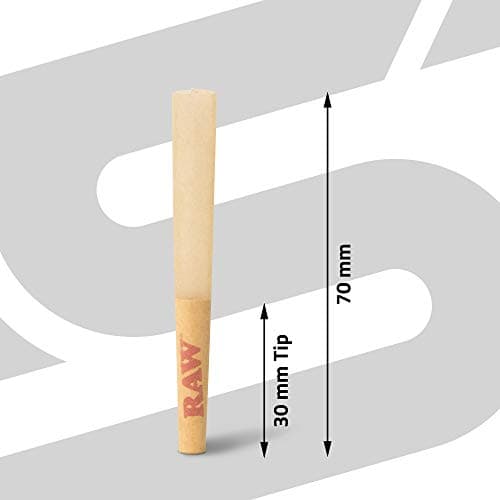 RAW Dogwalker Cones 70/30 Size Prerolls | 102 Pack | Small Sized Rolling Paper Cones - Shorter than 1 1/4 - for Quick Smoking Sessions - View 2
