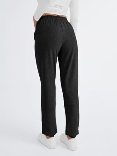 Baggy Sweatpants for Women with Pockets Lounge Casual Pajama Pants Spring Joggers Summer Beach Vacation Clothes Outfits 2025 Black S - View 4