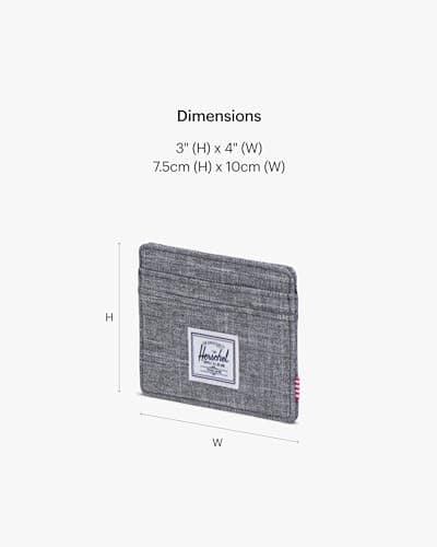 Herschel Supply Co. Charlie Cardholder Wallet, Raven Crosshatch, Standard - View 2