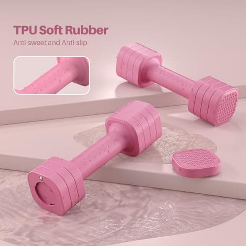 Zempox Adjustable Dumbbell Set of 2, 4 in 1 Free Weights Dumbbells Set for Women, Hand Weights for Women at Home, Each 2lb 3lb 4lb 5lb with TPU Soft Rubber Handle for Home Gym Exercise Training - View 5