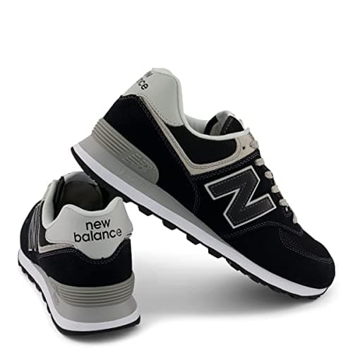 New Balance Men's 574 V2 Evergreen Sneaker, Black/Black, 5.5 - View 8