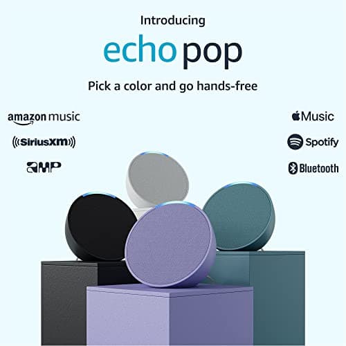Amazon Echo Pop (newest model), Our smallest Alexa speaker, Fits in any room, Lavender Bloom - View 8