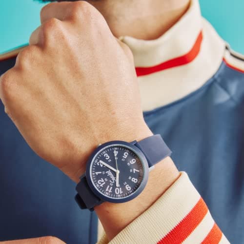 Speidel Eco Color Pop Recyclable Plastic Watch with 18mm Recyclable Silicone Strap - Navy - View 5
