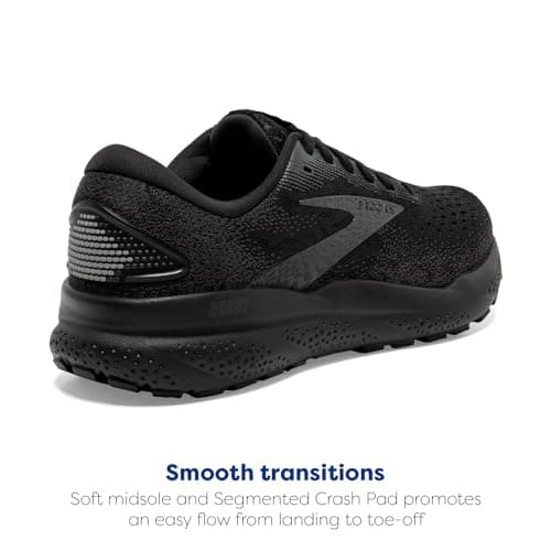 Brooks Men’s Ghost 16 Neutral Running Shoe - Black/Black/Ebony - 11 Medium - View 3