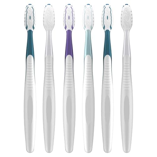 Oral-B Pro Health CrossAction All in One Soft Toothbrushes, Deep Plaque Fighter, Rounded Bristles Gentle on Teeth, Tongue and Cheek Cleaner, Gum Stimulators, 6 Count, Tooth Brush Pack - View 8