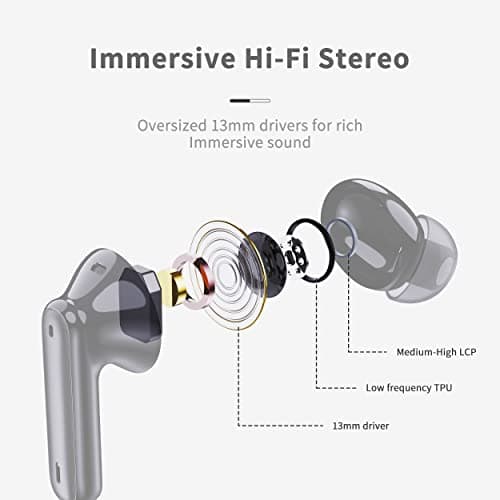 Wireless Earbuds, Bluetooth 5.4 Headphones in Ear with 4 ENC Noise Cancelling Mic, New Wireless Earphones HiFi Stereo Deep Bass 40H Playtime, In-Ear Bluetooth Earbuds LED Display IP7 Waterproof, USB-C - View 3