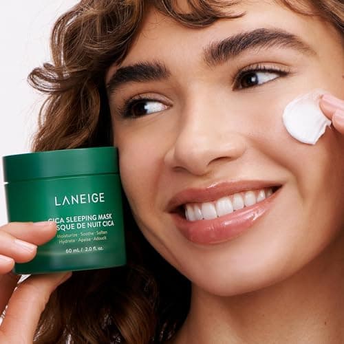 LANEIGE Cica Sleeping Mask: Korean Overnight Mask, Hypoallergenic, Fermented Forest Yeast Extract, Madecassosides, Soothe Stressed Skin, Barrier-Boosting, Dryness, Redness - View 2