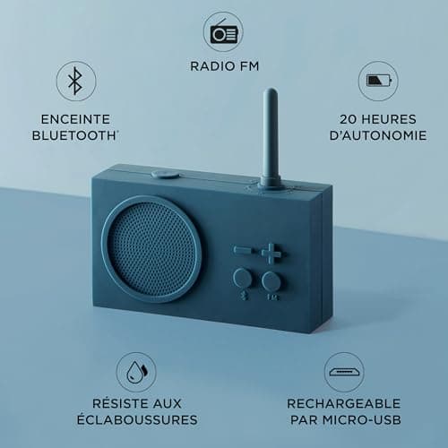 Lexon TYKHO 3 Wireless Bluetooth Speaker and FM Radio, Splashproof and Rechargeable - Mint - View 5