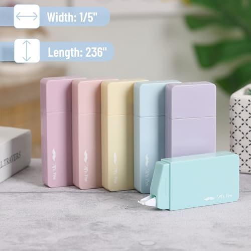 Mr. Pen- Aesthetic Correction Tape, 0.2" x 236", 6 pcs, Pastel Colors, Cute Correction Tape - View 3