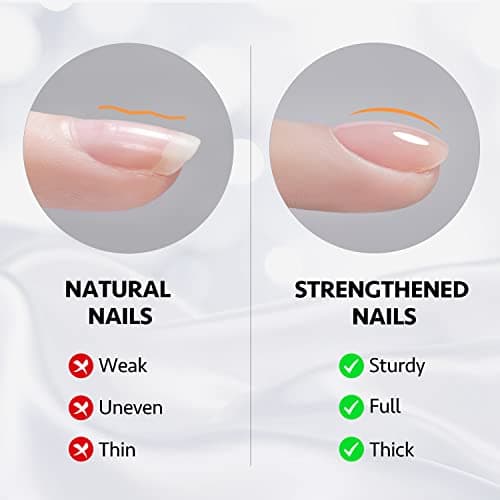 GAOY Clear Builder Gel for Nails, 16ml Nail Strengthener in a Bottle, Nail Extension Hard Gel, Soak Off Long Lasting UV Light Cure, Base Coat Top Coat Needed - View 3
