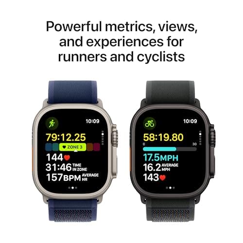 Apple Watch Ultra 2 [GPS + Cellular 49mm] Smartwatch, Sport Watch with Black Titanium Case with Black Trail Loop - S/M. Fitness Tracker, Precision GPS, Action Button, Carbon Neutral - View 4