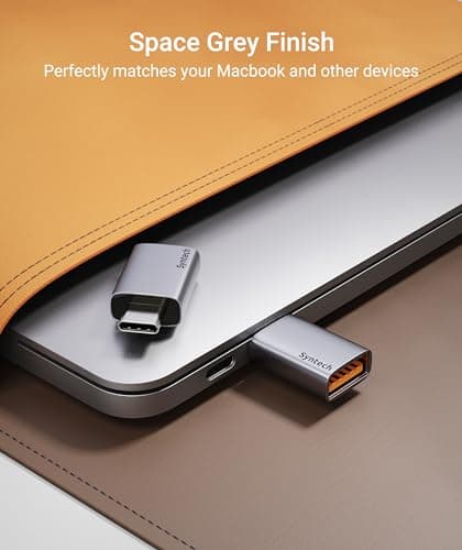 Syntech USB C to USB Adapter (2 Pack), 10Gbps USB 3.2 Gen 2 Fit Side by Side, USB C Male to USB A 3.2 Female Adapter Compatible with iPhone 16 Pro Max/iPad/iMac/MacBook Pro and Thunderbolt 4/3 Devices - View 5