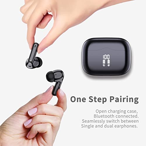 Wireless Earbuds, Bluetooth 5.4 Headphones in Ear with 4 ENC Noise Cancelling Mic, New Wireless Earphones HiFi Stereo Deep Bass 40H Playtime, In-Ear Bluetooth Earbuds LED Display IP7 Waterproof, USB-C - View 4
