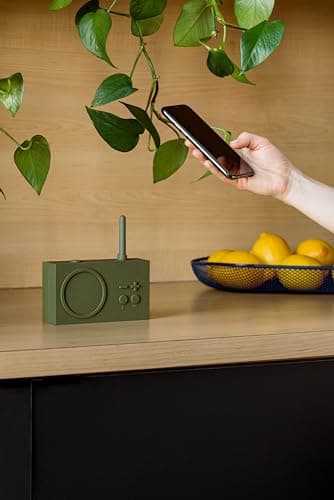 Lexon TYKHO 3 Wireless Bluetooth Speaker and FM Radio, Splashproof and Rechargeable - Khaki - View 8