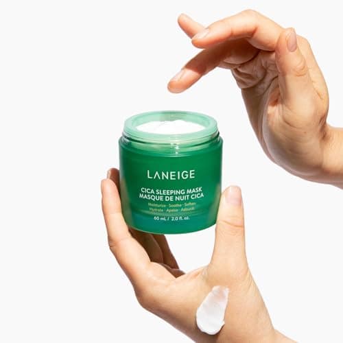 LANEIGE Cica Sleeping Mask: Korean Overnight Mask, Hypoallergenic, Fermented Forest Yeast Extract, Madecassosides, Soothe Stressed Skin, Barrier-Boosting, Dryness, Redness - View 5