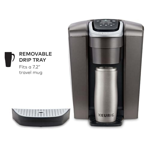 Keurig K-Elite Single Serve K-Cup Pod Coffee Maker, with Strength and Temperature Control, Iced Coffee Capability, 8 to 12oz Brew Size, Programmable, Brushed Slate - View 3