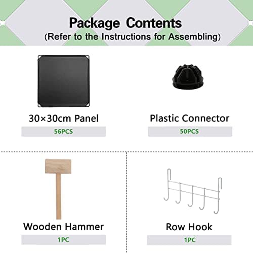 C&AHOME Cube Storage Organizer, 16-Cube Shelves Units, Plastic Storage Cubes, DIY Closet Organizer, Modular Closet Storage Shelves Ideal for Home, Bedroom, 48.4" L × 12.4" W × 48.4" H Black SUM3016H - View 8