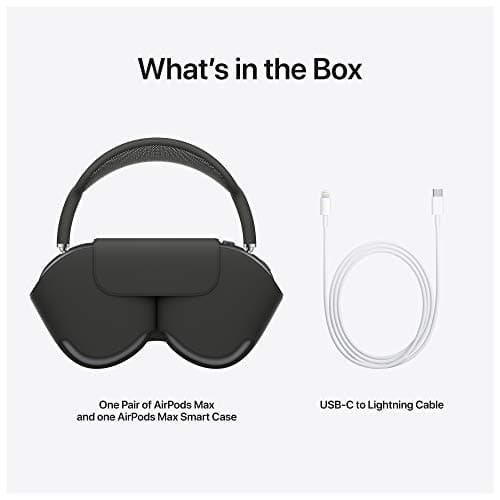 Apple AirPods Max Wireless Over-Ear Headphones, Active Noise Cancelling, Transparency Mode, Personalized Spatial Audio, Dolby Atmos, Bluetooth Headphones for iPhone – Space Gray - View 6