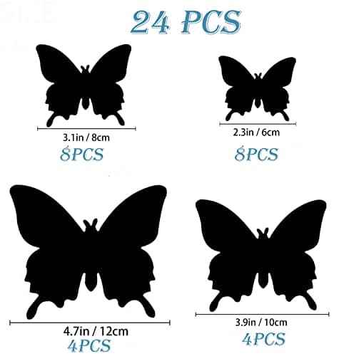OPSEAM Butterfly Wall Decor 24/48 PCS, 3D Butterflies Stickers for Party Decorations with Magnets(Colorful, 24) - View 6
