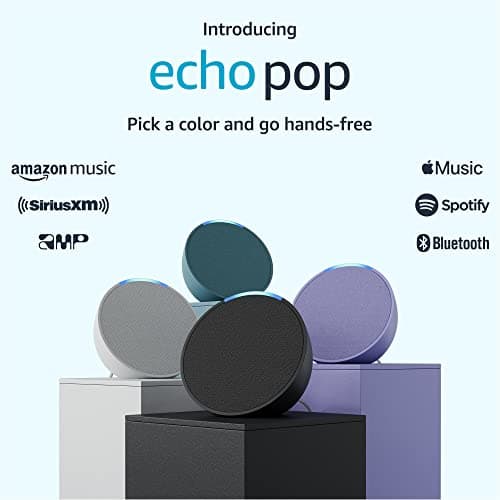 Amazon Echo Pop (newest model), Our smallest Alexa speaker, Fits in any room, Charcoal - View 8