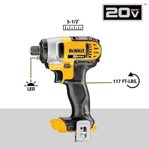 DEWALT 20V MAX Cordless Drill and Impact Driver, Power Tool Combo Kit with 2 Batteries and Charger (DCK240C2) - View 6