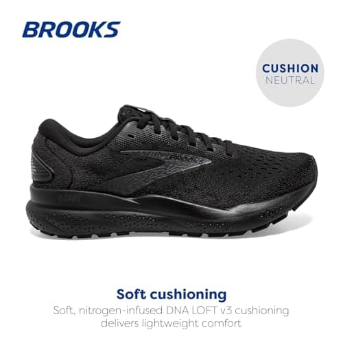 Brooks Men’s Ghost 16 Neutral Running Shoe - Black/Black/Ebony - 11 Medium - View 2