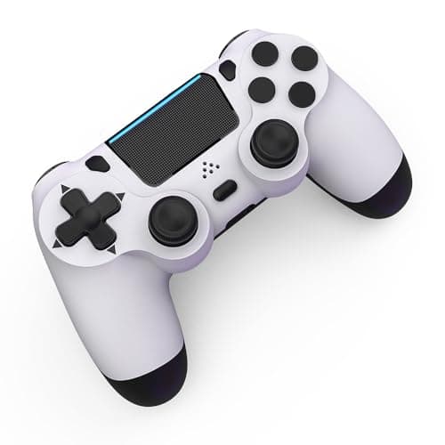 MOVONE Wireless Controller Dual Vibration Game Joystick Controller for Ps4 Controller/Slim/Pro,Compatible with PS4 Console (white+black) - View 5