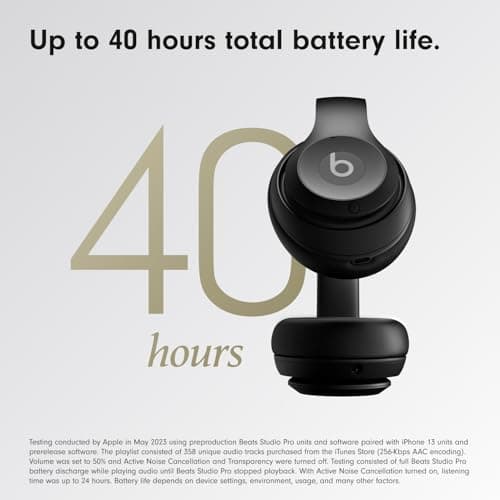 Beats Studio Pro - Wireless Bluetooth Noise Cancelling Headphones - Personalized Spatial Audio, USB-C Lossless Audio, Apple & Android Compatibility, Up to 40 Hours Battery Life - Black - View 4