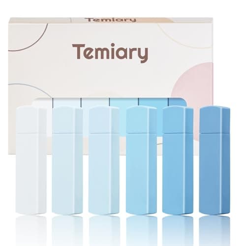 Temiary 6Pcs Mini White Correction Tapes, Quick Dry Smooth Pull Out for Writing, Aesthetic Cute Correction Tape Set Easy To Use for Students School Office Supplies (Blue)