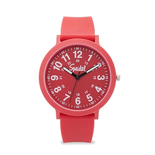 Speidel Eco Color Pop Recyclable Plastic Watch with 18mm Recyclable Silicone Strap - Red