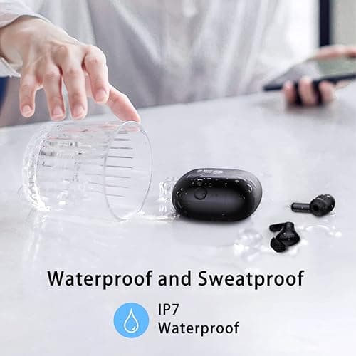 Wireless Earbuds, Bluetooth 5.4 Headphones in Ear with 4 ENC Noise Cancelling Mic, New Wireless Earphones HiFi Stereo Deep Bass 40H Playtime, In-Ear Bluetooth Earbuds LED Display IP7 Waterproof, USB-C - View 7