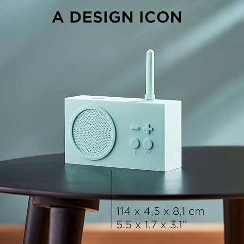 Lexon TYKHO 3 Wireless Bluetooth Speaker and FM Radio, Splashproof and Rechargeable - Khaki - View 2