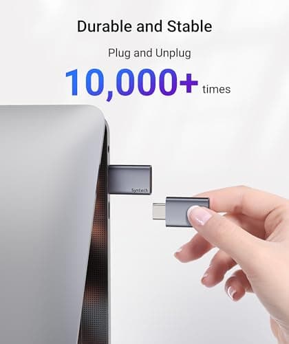 Syntech USB C to USB Adapter (2 Pack), 10Gbps USB 3.2 Gen 2 Fit Side by Side, USB C Male to USB A 3.2 Female Adapter Compatible with iPhone 16 Pro Max/iPad/iMac/MacBook Pro and Thunderbolt 4/3 Devices - View 7