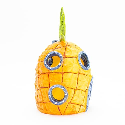Penn-Plax (SBR10EO Spongebob Squarepants Officially Licensed Aquarium Ornament – Spongebob’s Pineapple House – Medium - View 6