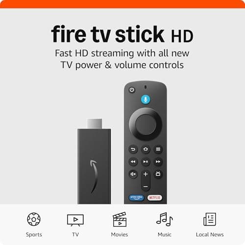 Amazon Fire TV Stick HD (newest model), free and live TV, Alexa Voice Remote, smart home controls, HD streaming - View 7