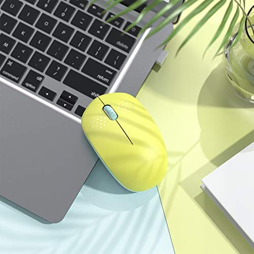 seenda Wireless Mouse, 2.4G Noiseless Mouse with USB Receiver Portable Computer Mice for PC, Tablet, Laptop, Notebook - Yellow & Green - View 7