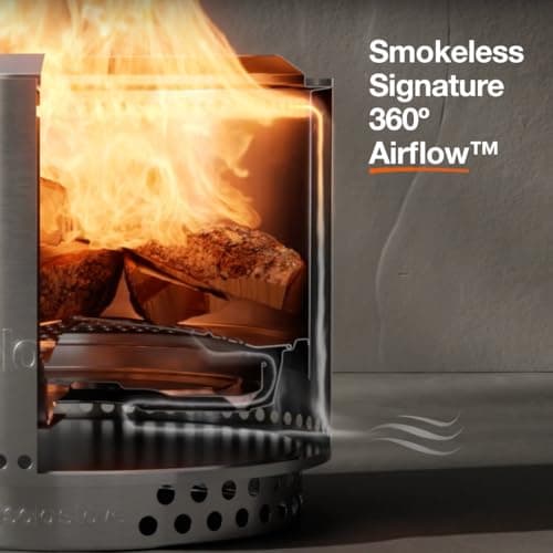 Solo Stove Bonfire 2.0 with Stand, 19.5 Inch Smokeless Fire Pit with Removable Ash Pan - Portable Outdoor Fire Pit - Stainless Steel Wood Burning Fireplace, Ideal for 4-6 People, 21.75 lbs, Cascade - View 2