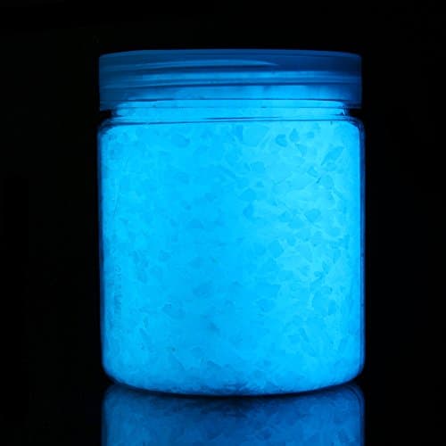 Shiny Stone Glow in The Dark Gravel Stones Rocks, Aquarium Gravel, Glow Rocks Stones,Decorative Rocks for Fish Tank Aquarium Garden Planter Landscape Decoration,280g/10oz (3-5mm, Sky Blue) - View 4